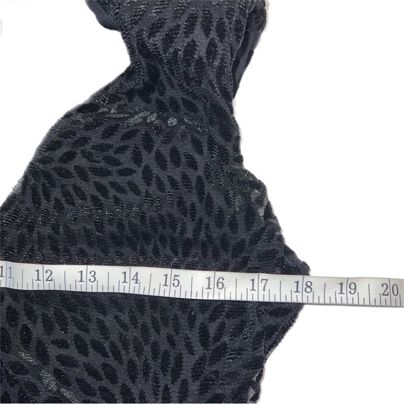 Ramy Brook Regina Velvet Animal Print Bodysuit Shoulder Pads V Neck $275 S - Picture 10 of 13